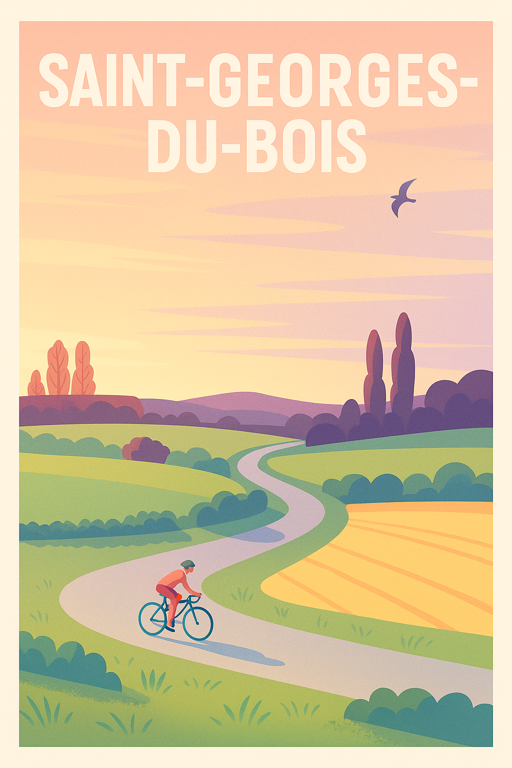 Affiche de Saint-Georges-du-Bois - Évasion à vélo au cœur de la campagne