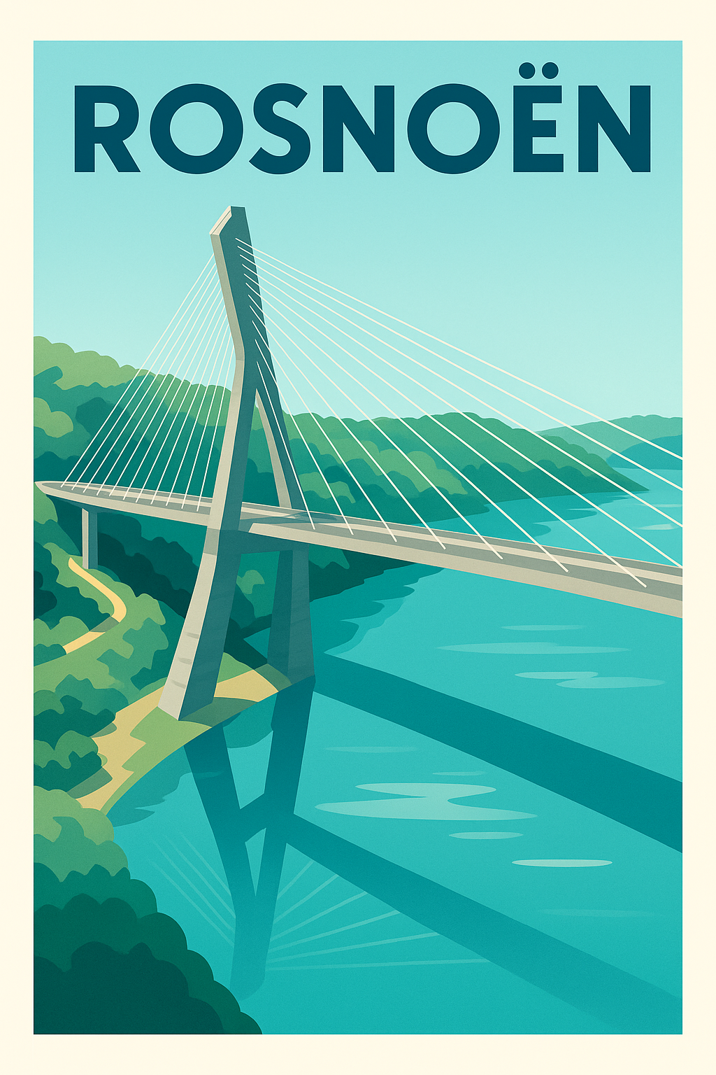 Affiche de Rosnoën - L'élégance du Pont sur l'Aulne
