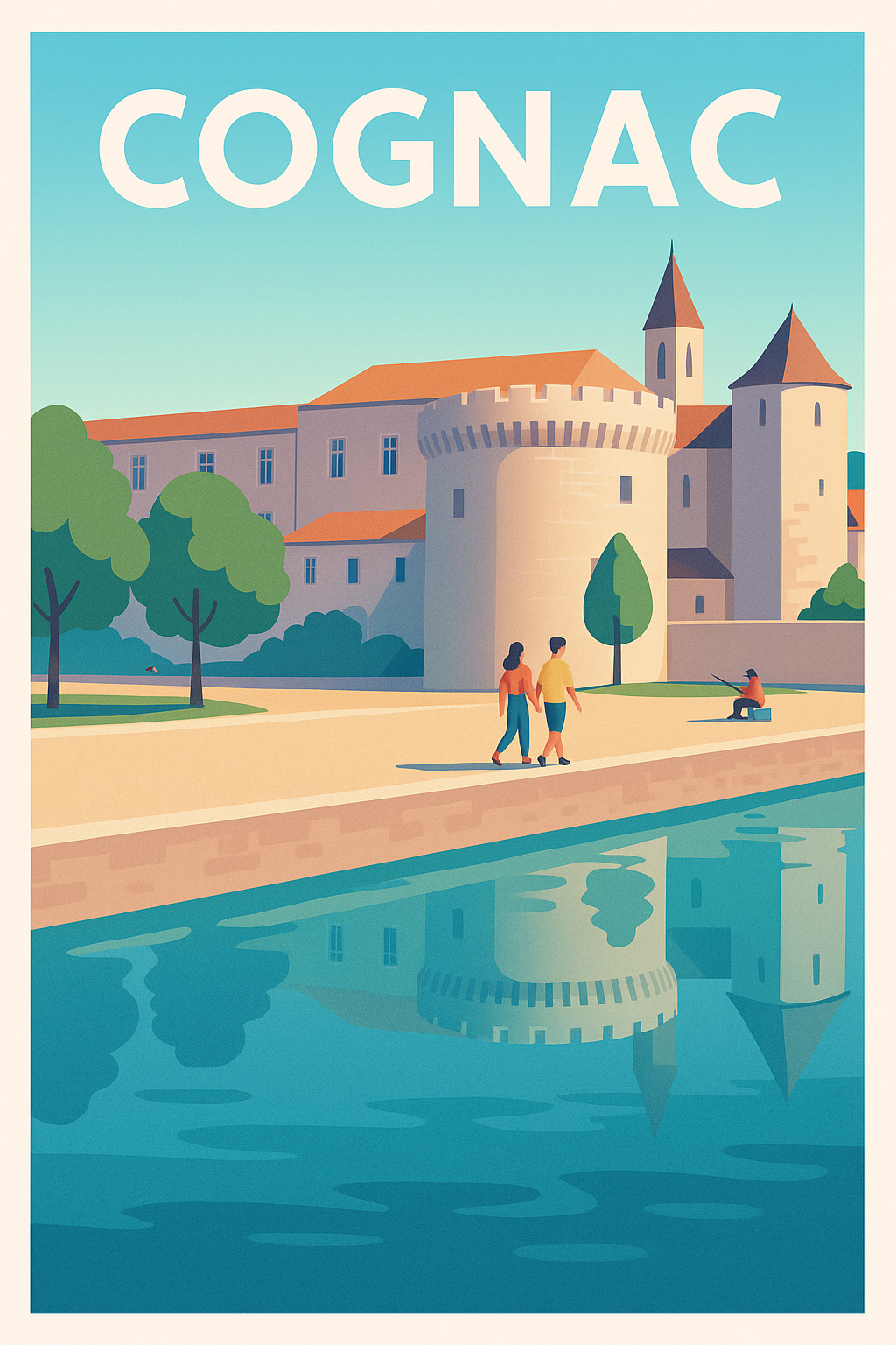 Affiche de Cognac - Balade au bord de l'eau et charme historique