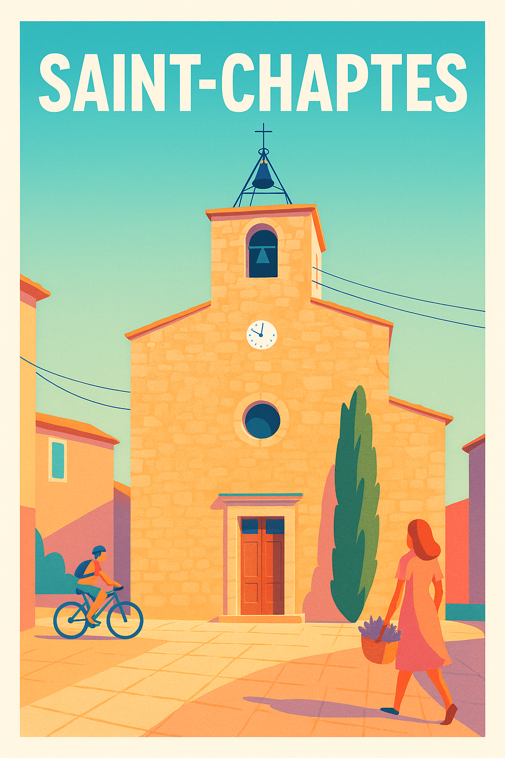Affiche de Saint-Chaptes - Charme et douceur provençale