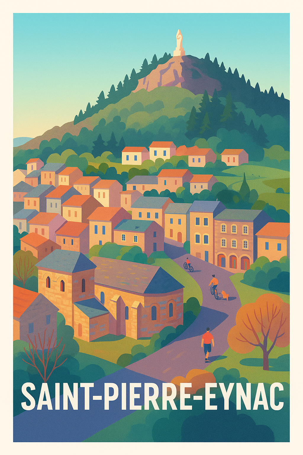 Affiche Saint-Pierre-Eynac — Charme et Sérénité en Haute-Loire · poster d'art de Saint-Pierre-Eynac