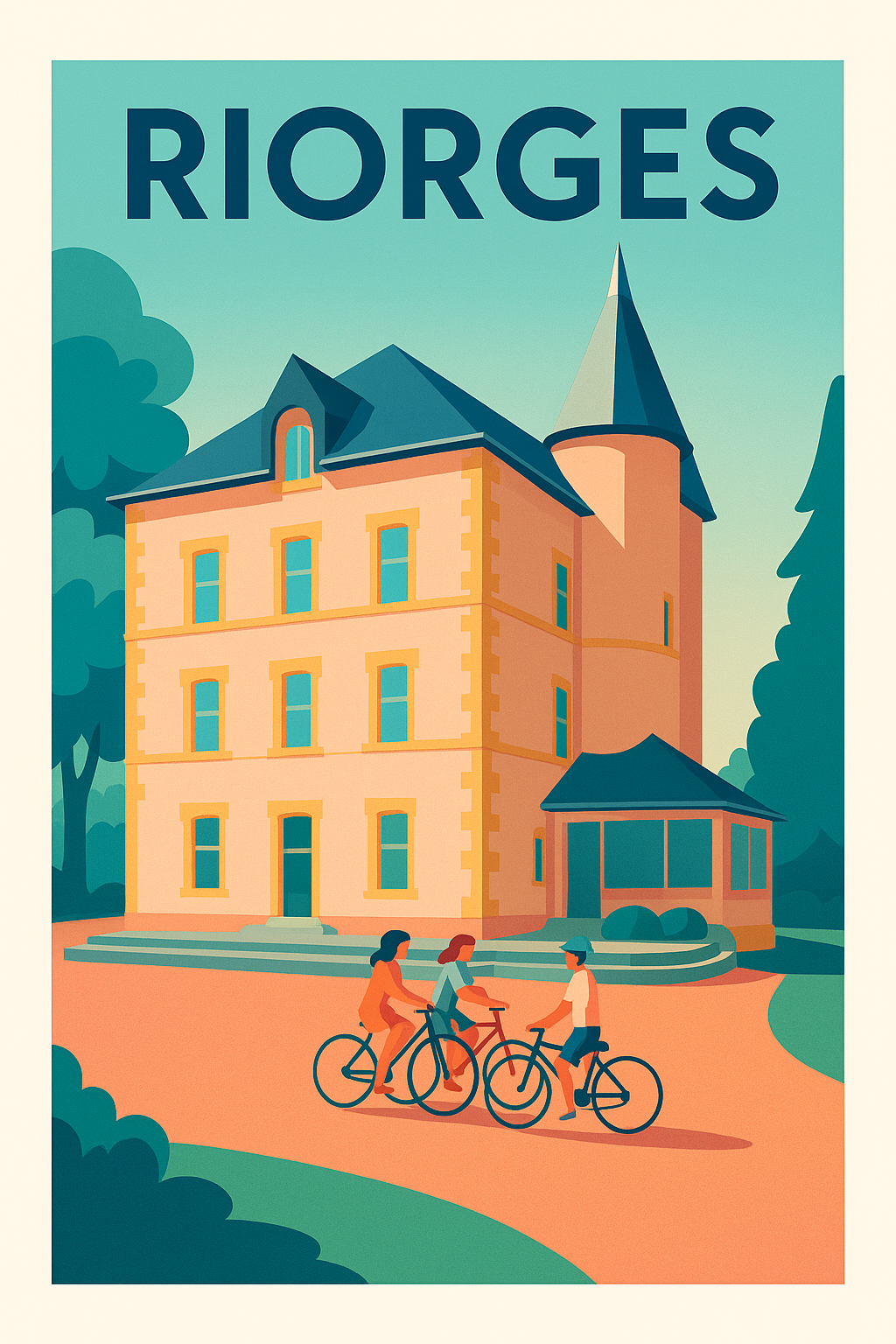 Affiche de Riorges - Escapade à vélo au cœur du charme local