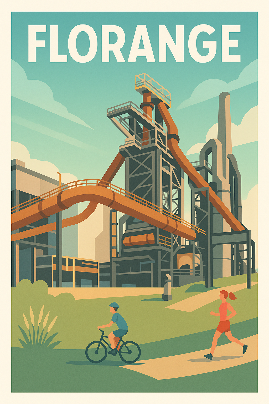 Affiche de Florange - Harmonie Industrielle et Naturelle