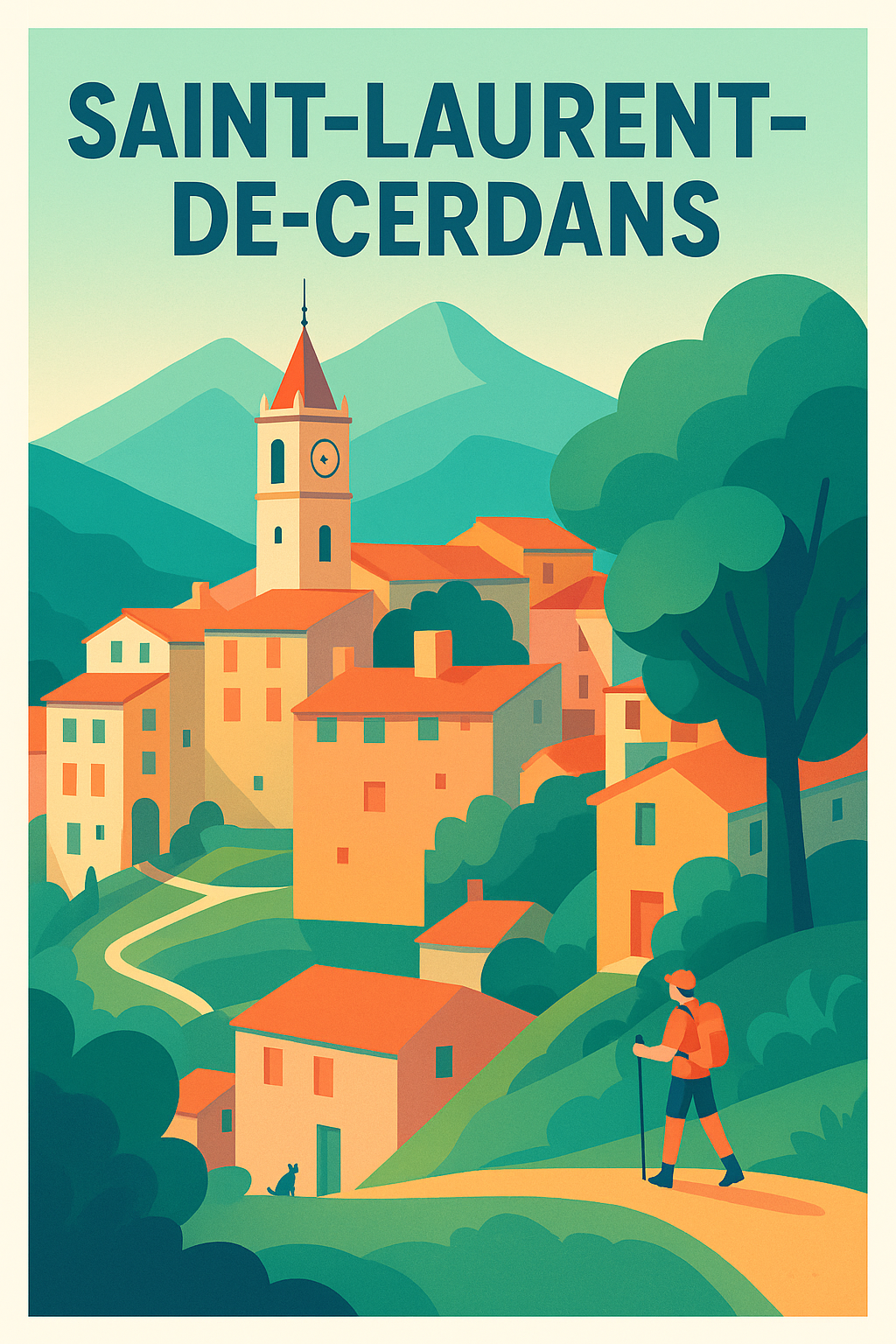 Affiche de Saint-Laurent-de-Cerdans - Escapade pittoresque en pleine nature