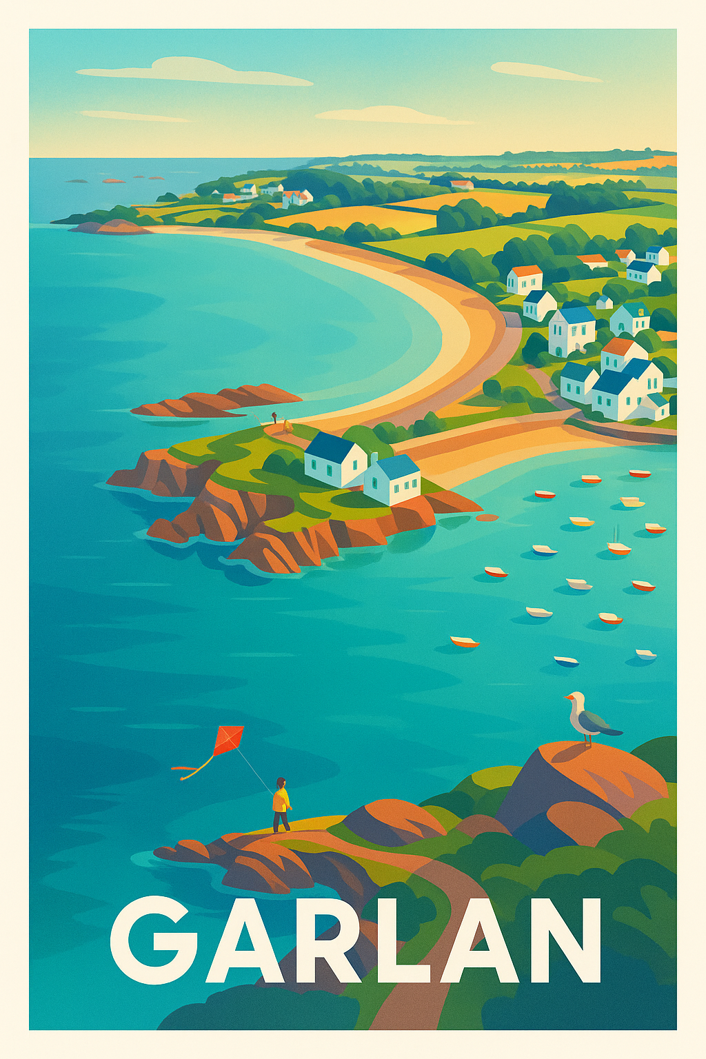 Affiche Garlan — La douceur maritime bretonne · poster d'art de Garlan