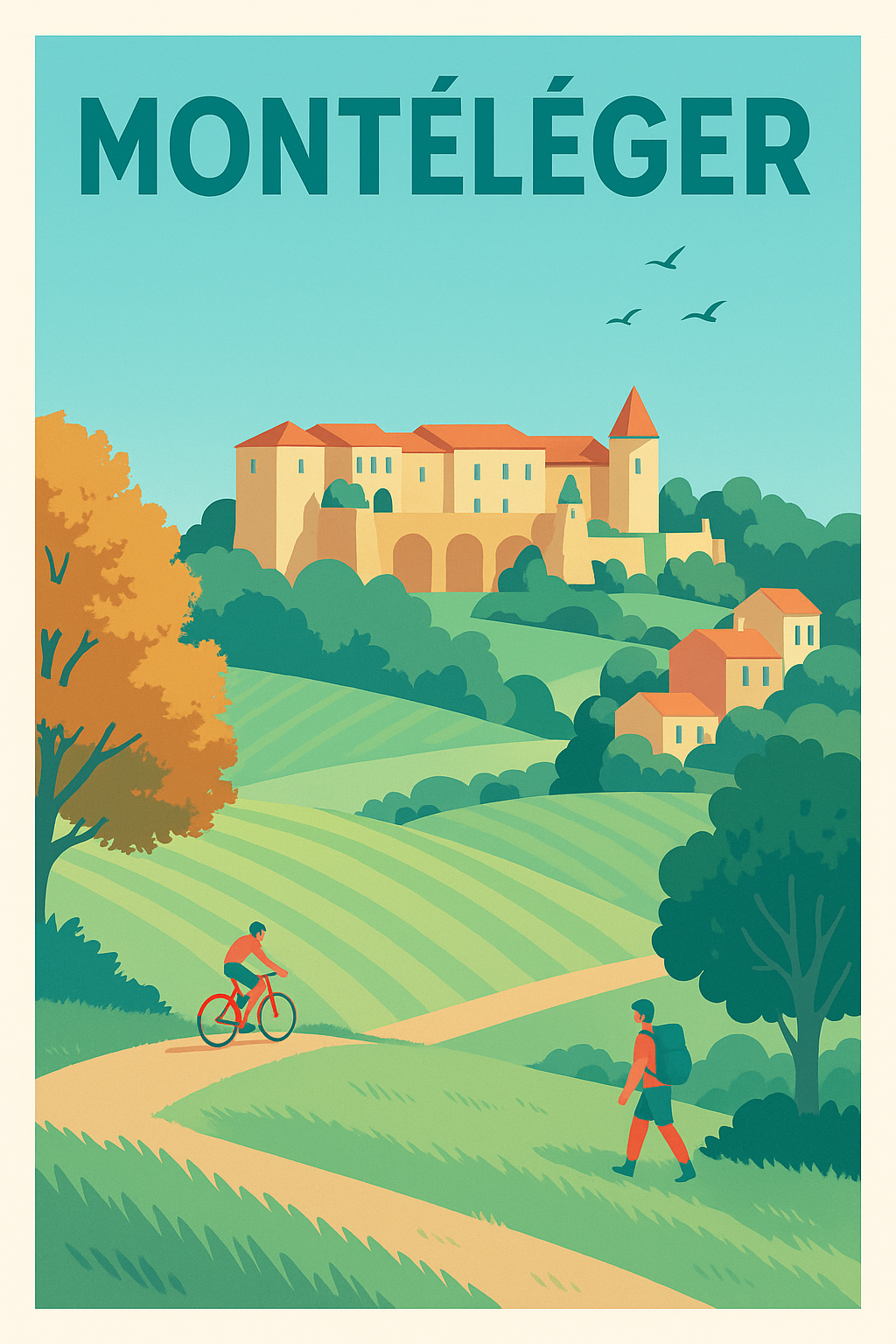 Affiche de Montéléger - Évasion et nature en douceur