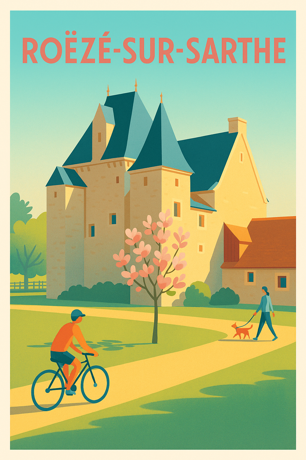 Affiche de Roëzé-sur-Sarthe - L'élégance intemporelle au cœur de la nature
