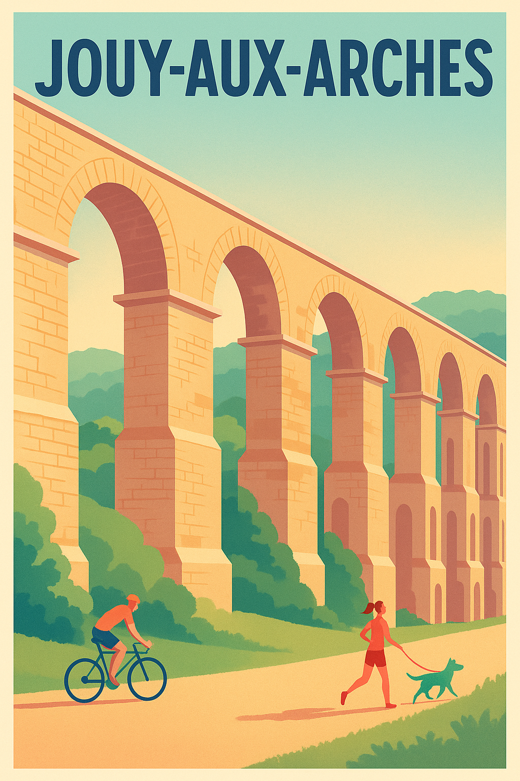 Affiche de Jouy-aux-Arches - Promenade sous l'aqueduc historique