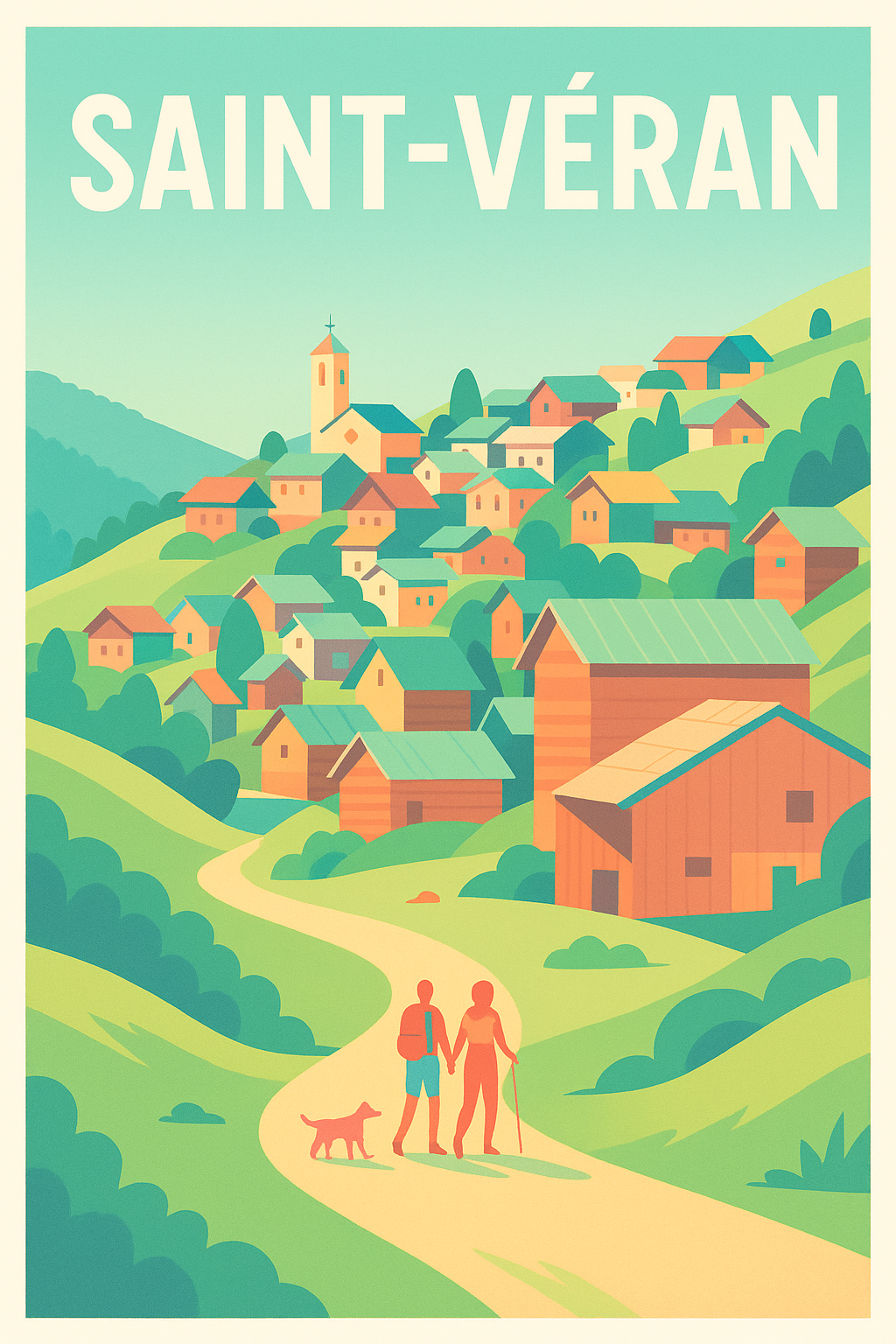 Affiche Saint-Véran — Charme et sérénité en montagne · poster d'art de Saint-Véran