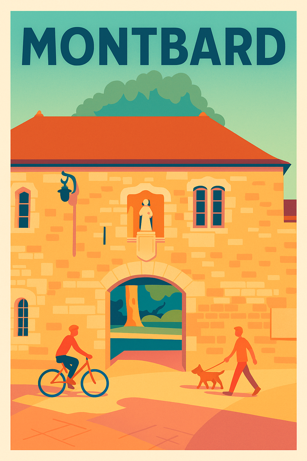 Affiche de Montbard - L'entrée pittoresque pleine de charme