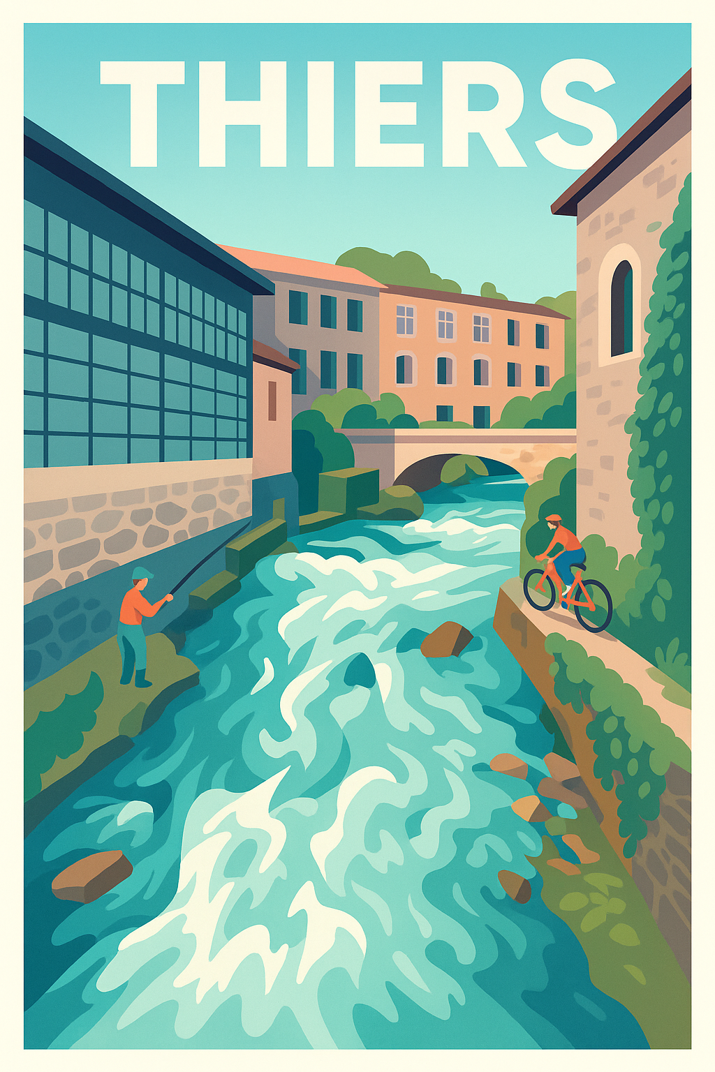 Affiche de Thiers - L'Art de la Rivière et du Quotidien