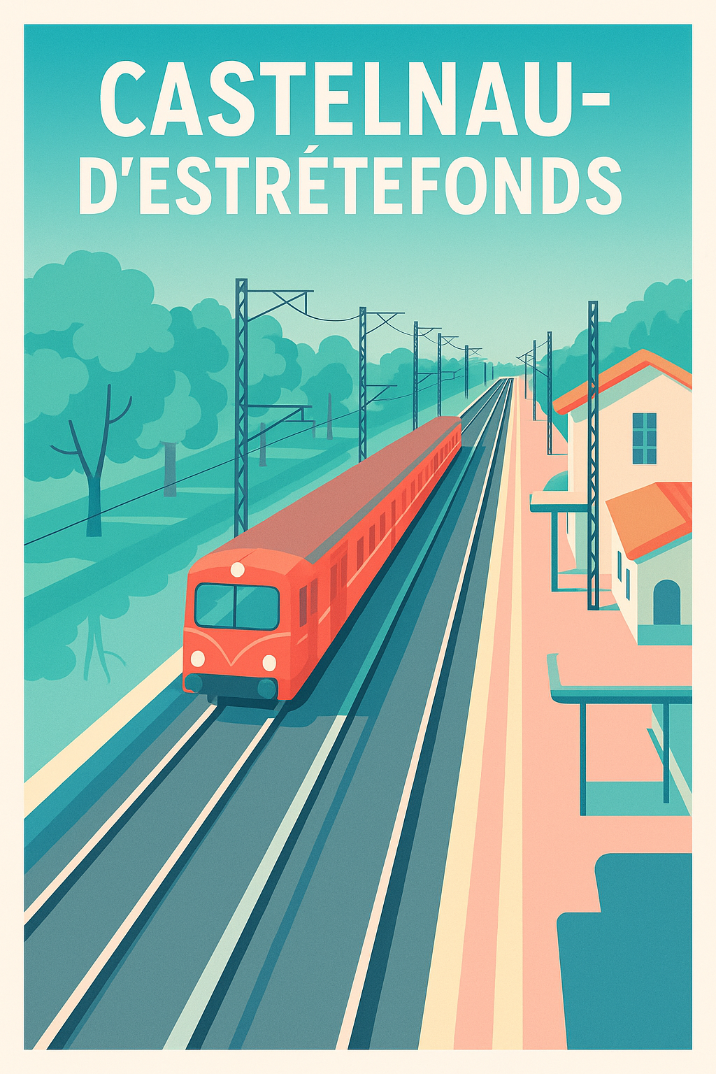 Affiche de Castelnau-d'Estrétefonds - Voyage au cœur du rail