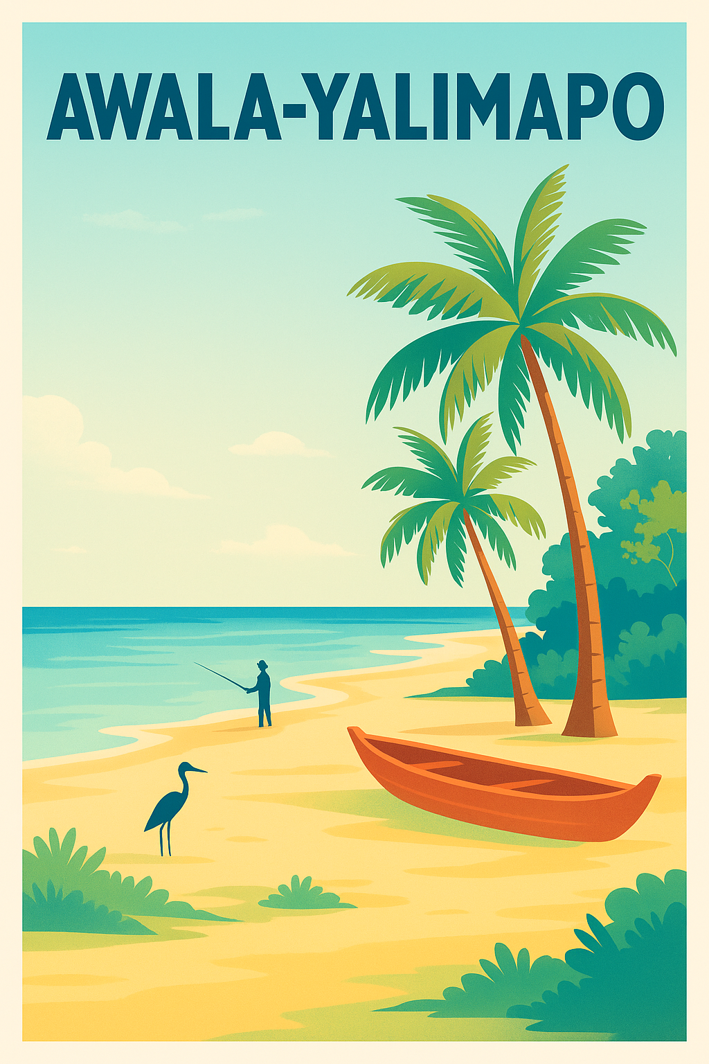 Affiche de Awala-Yalimapo - Tranquillité entre mer et nature