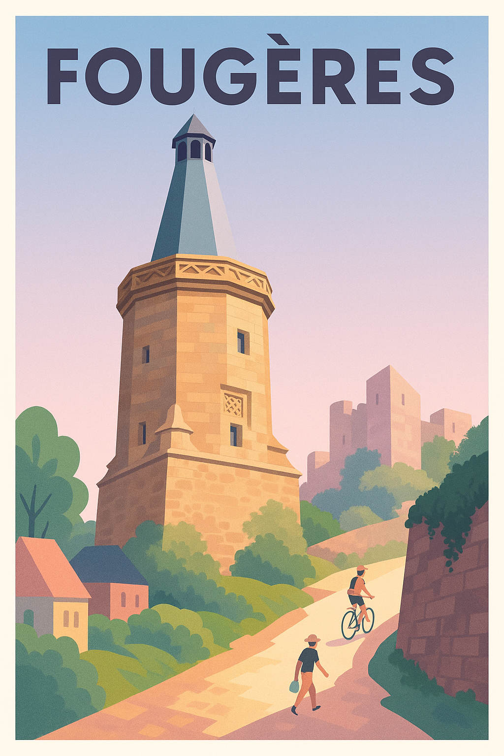 Affiche de Fougères - Charme et histoire en bord de chemin