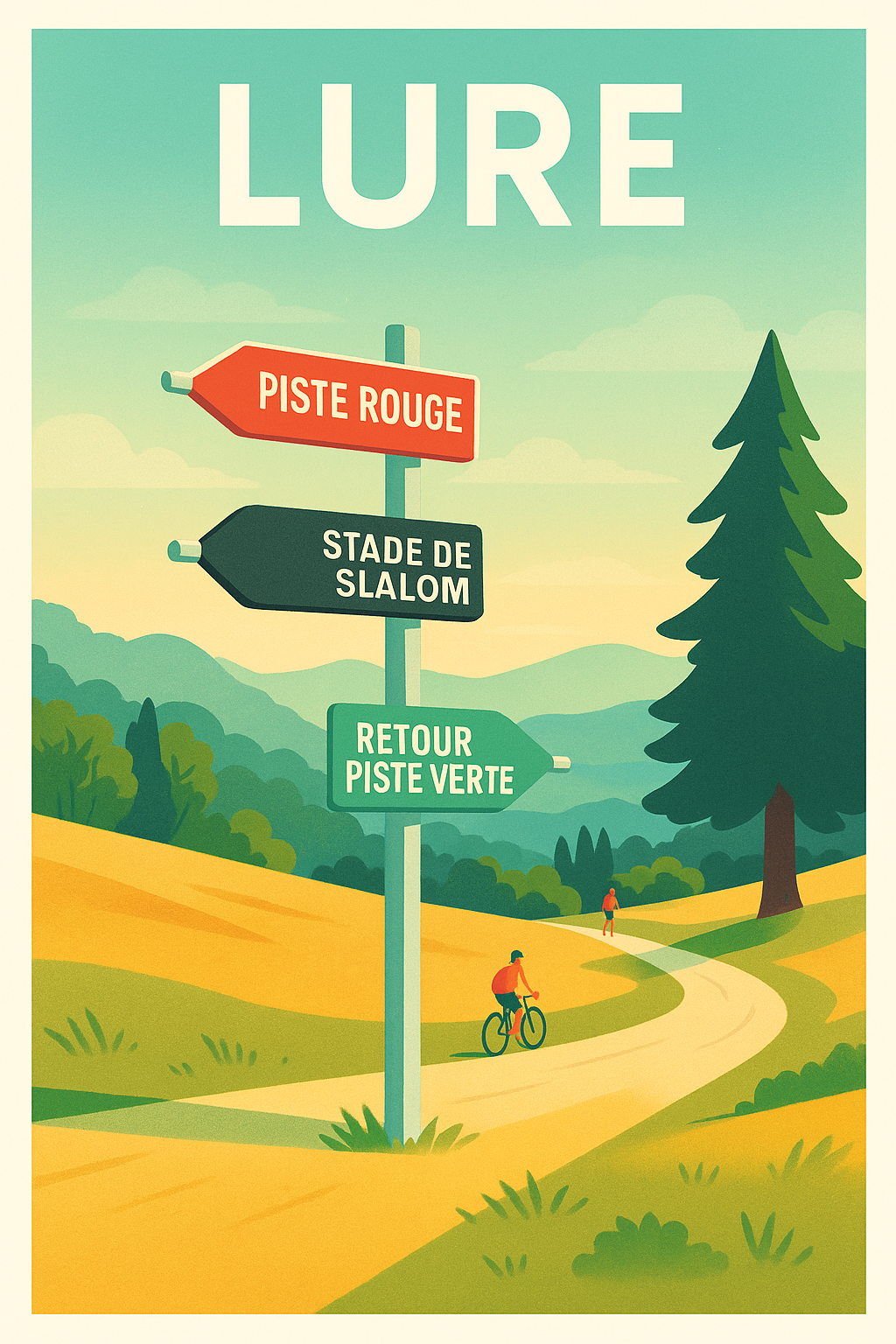 Affiche de Lure - Aventure et nature au détour des pistes