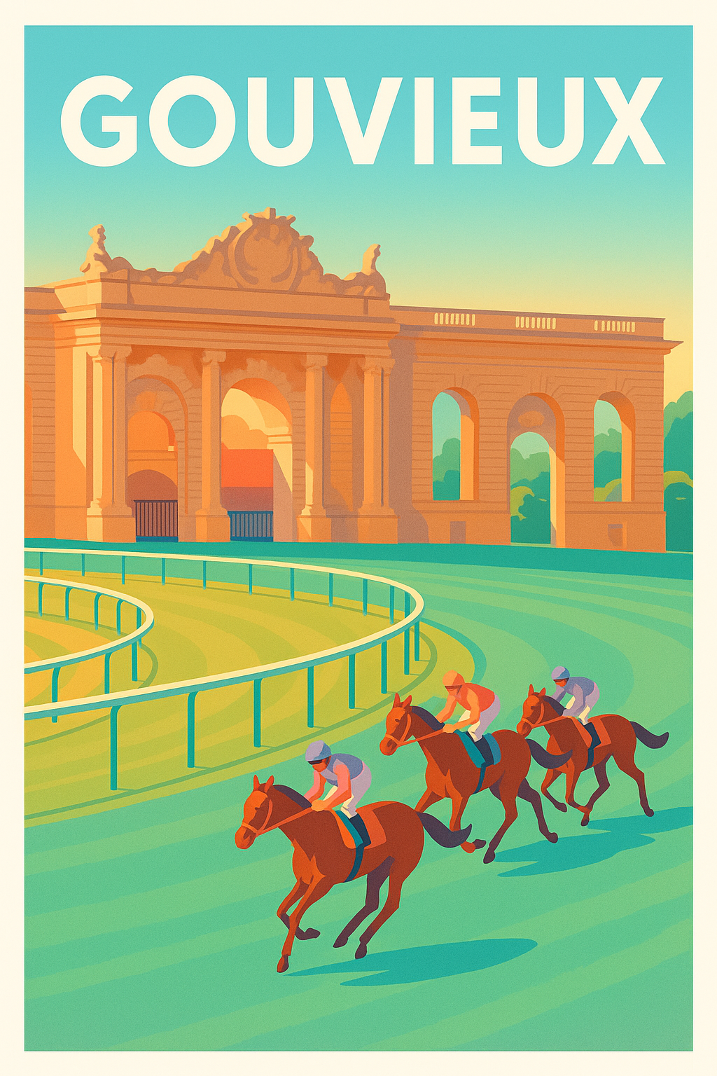 Affiche de Gouvieux - L'élégance des courses hippiques