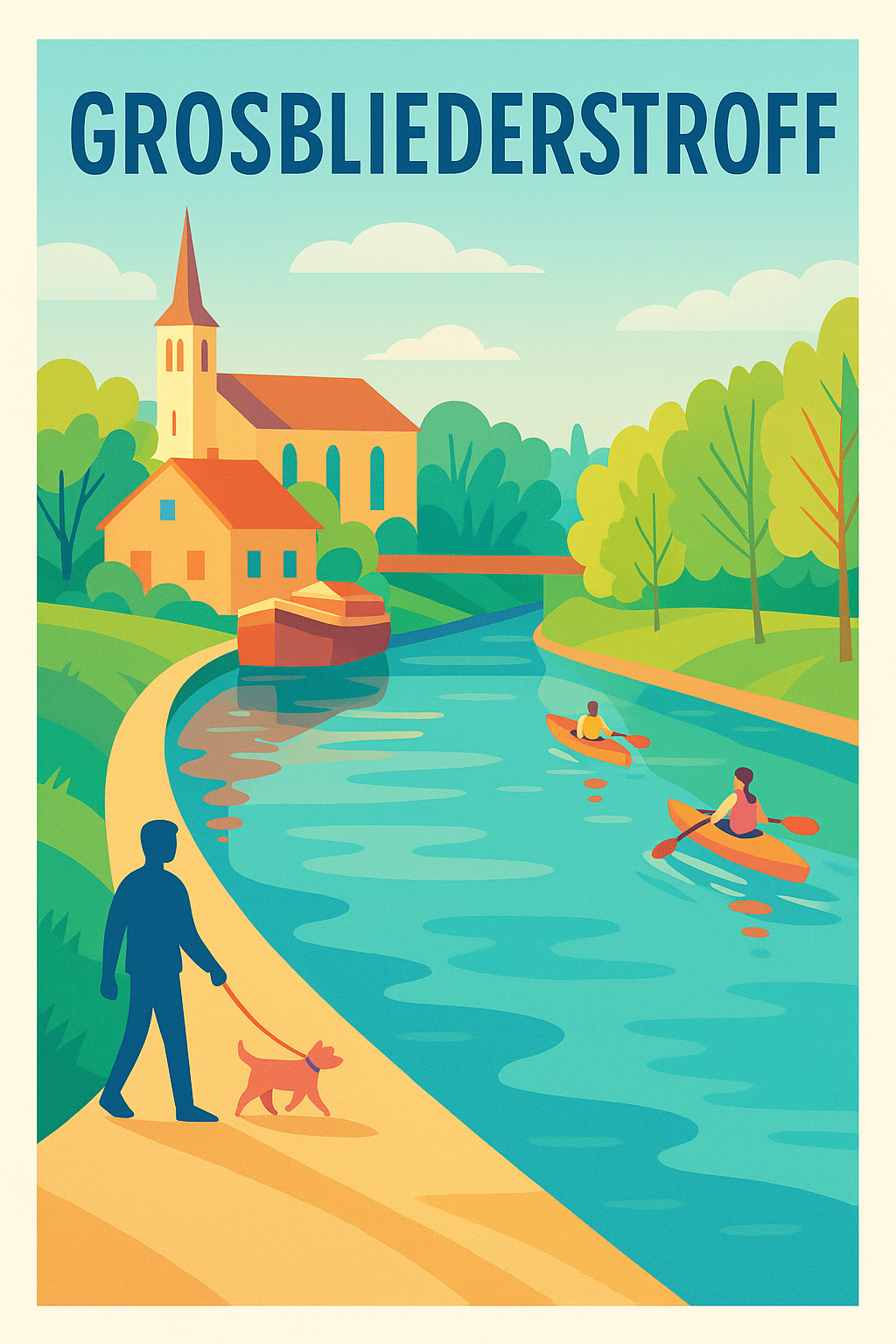Affiche de Grosbliederstroff - Charme paisible au fil de l'eau