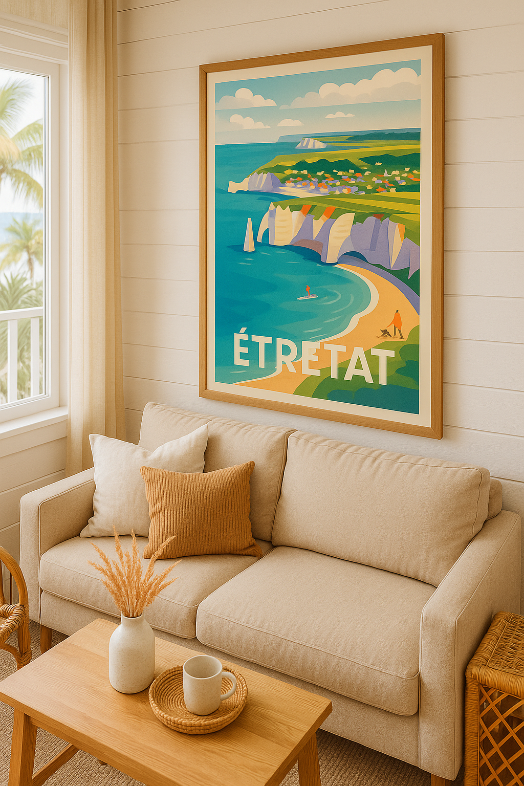 Affiche Étretat — Escapade entre falaises et mer · poster d'art de Étretat