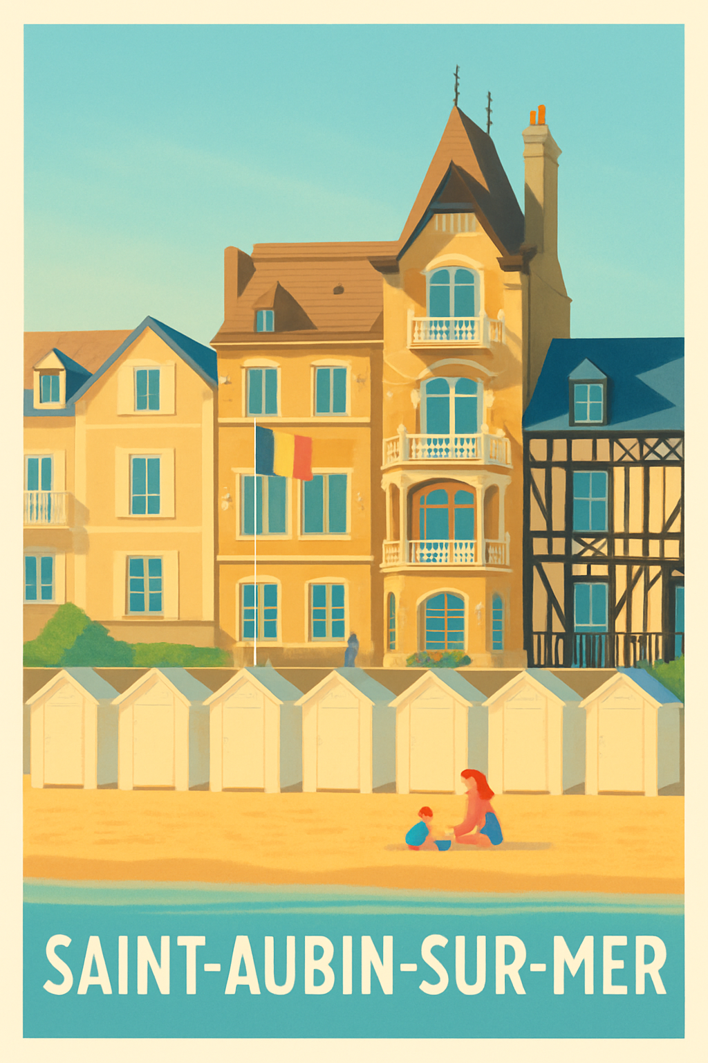 Affiche de Saint-Aubin-sur-Mer - Charme et douceur en bord de plage