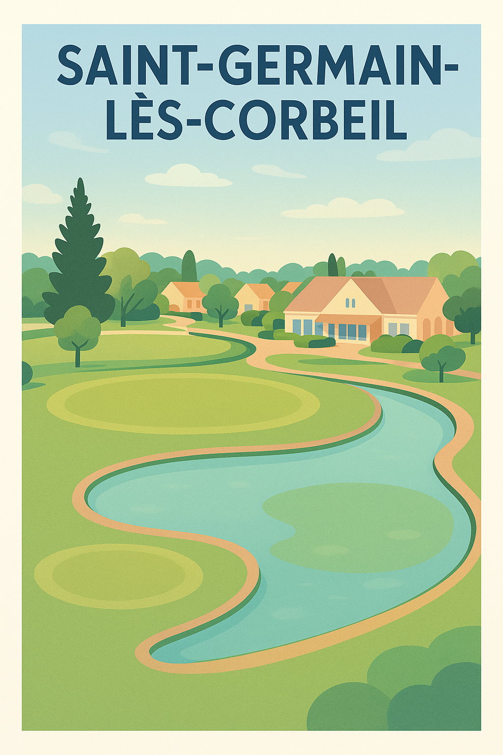 Affiche de Saint-Germain-lès-Corbeil - Escapade paisible au cœur de la nature
