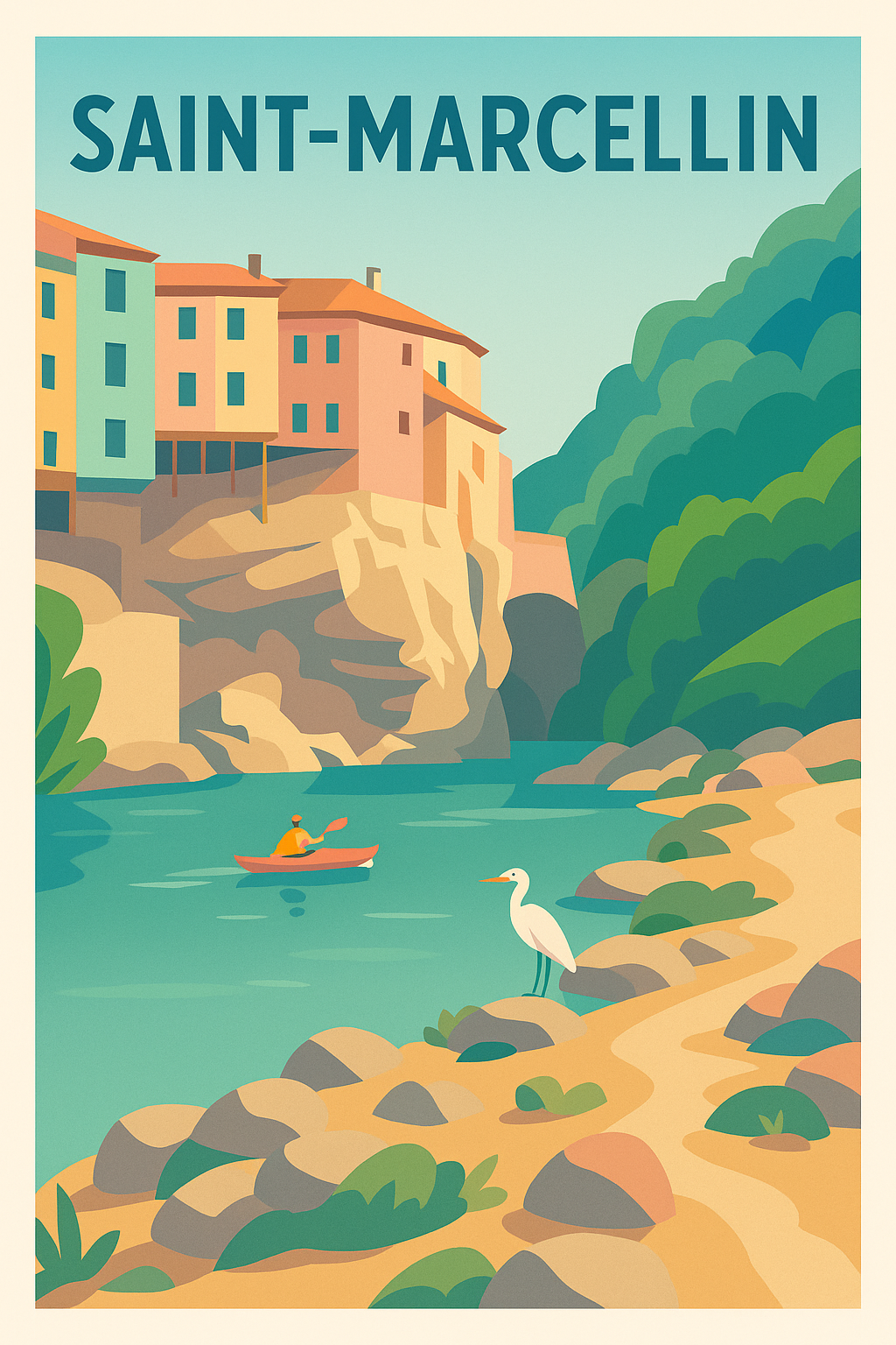 Affiche de Saint-Marcellin - Évasion nature au fil de l'eau