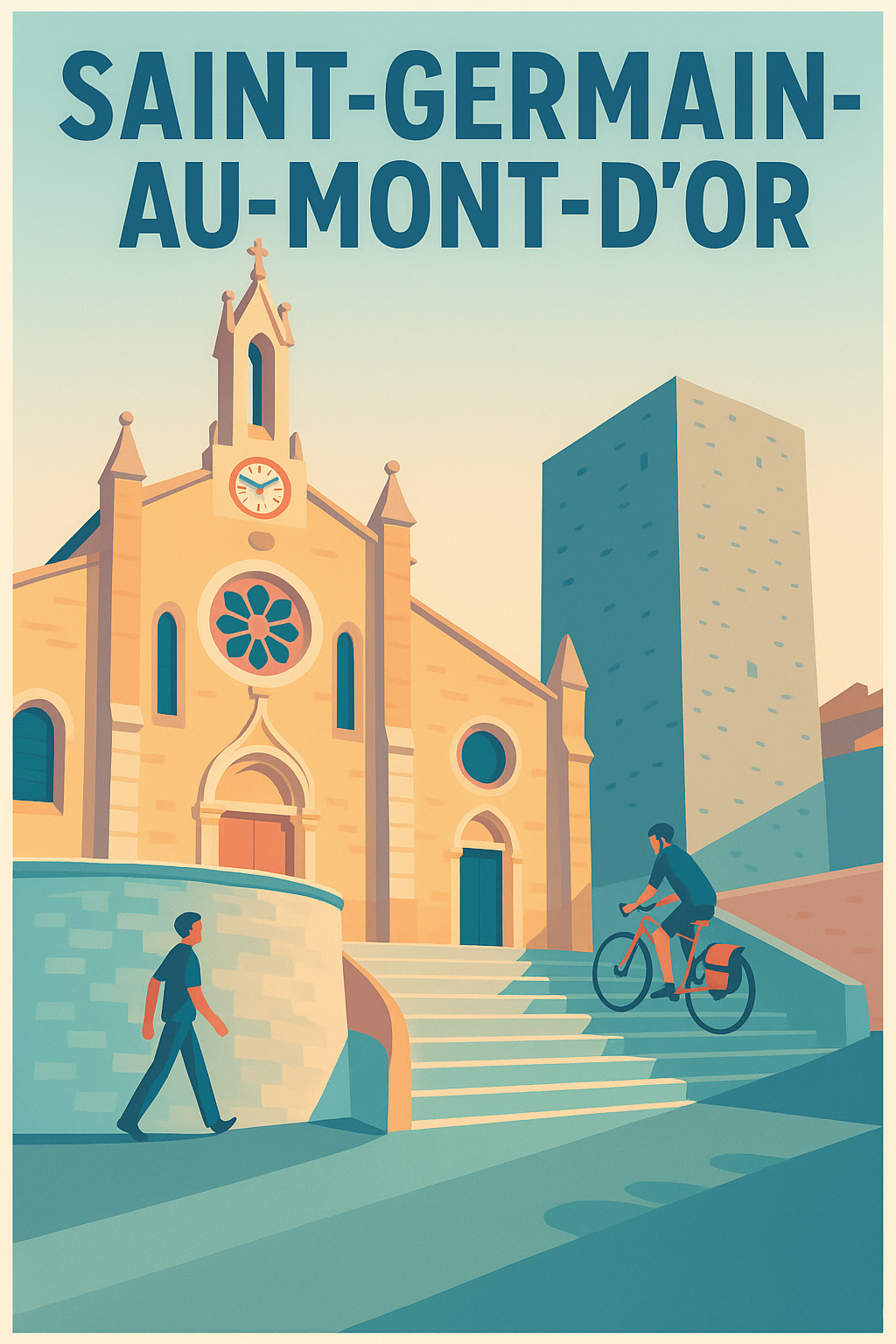 Affiche de Saint-Germain-au-Mont-d'Or - Élégance architecturale et douceur urbaine