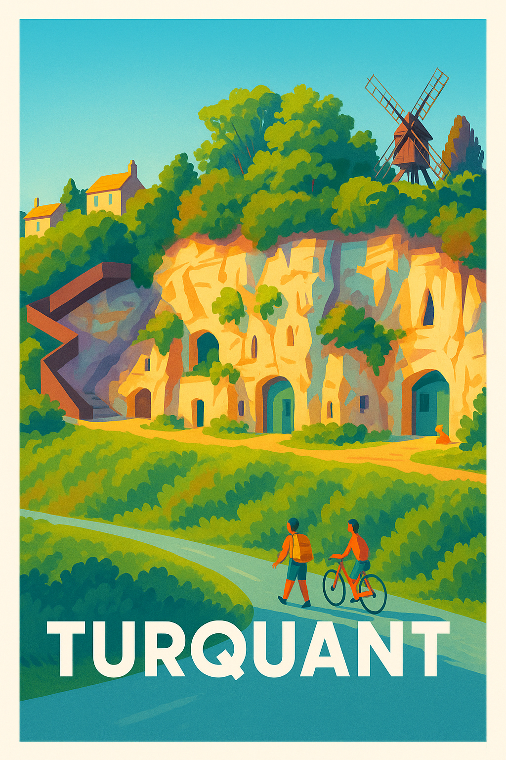 Affiche Turquant — Charme bucolique et patrimoine troglodytique · poster d'art de Turquant