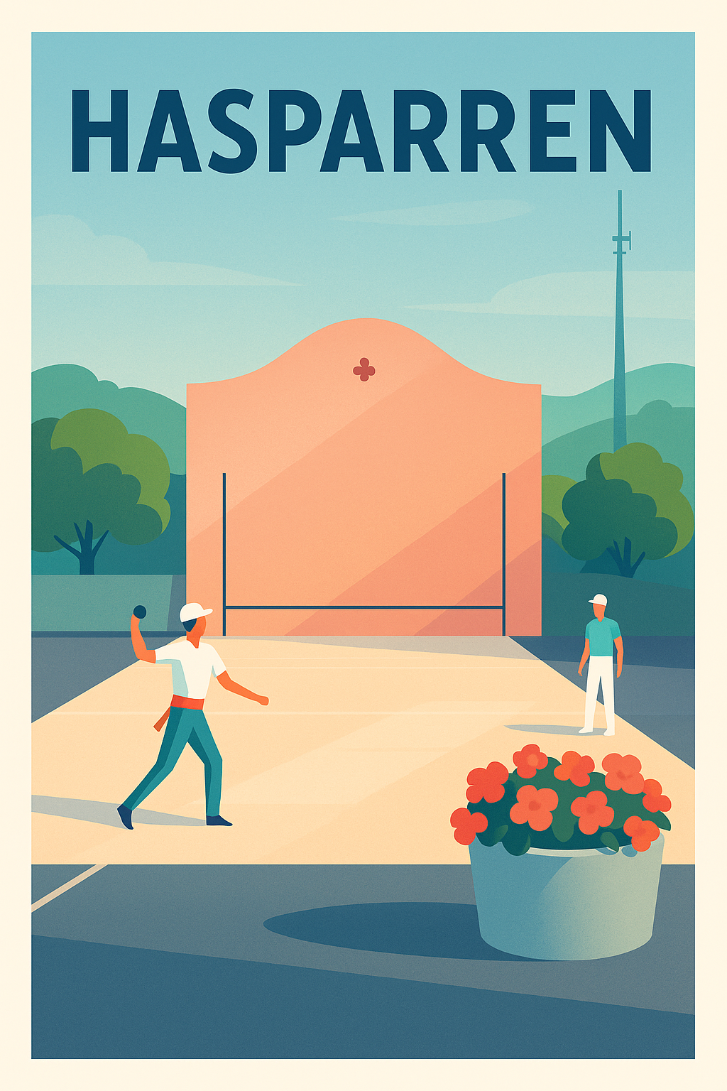 Affiche de Hasparren - L'esprit du jeu basque en image