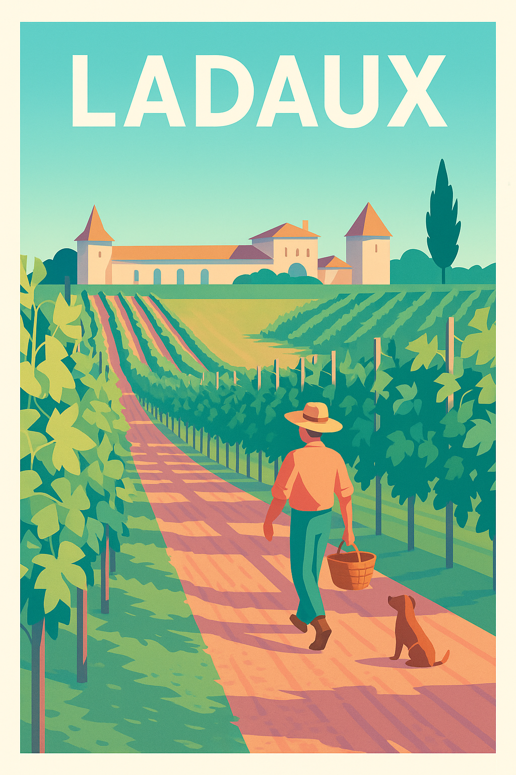 Affiche de Ladaux - Ballade au cœur des vignobles