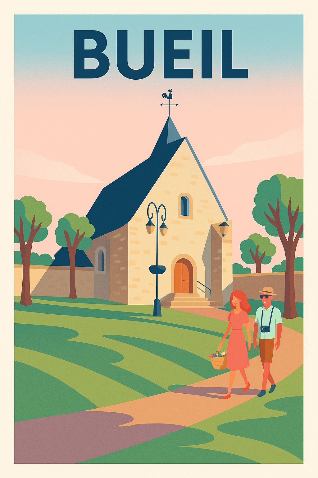Affiche de Bueil - Charme et douceur d'un village paisible