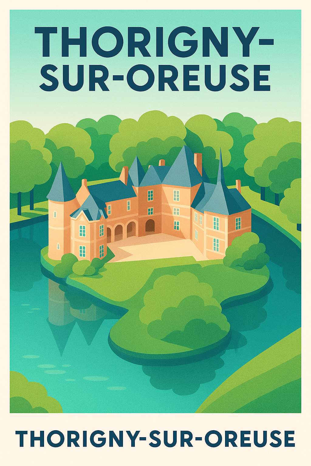 Affiche de Thorigny-sur-Oreuse - L'élégance d'un château au cœur de la nature