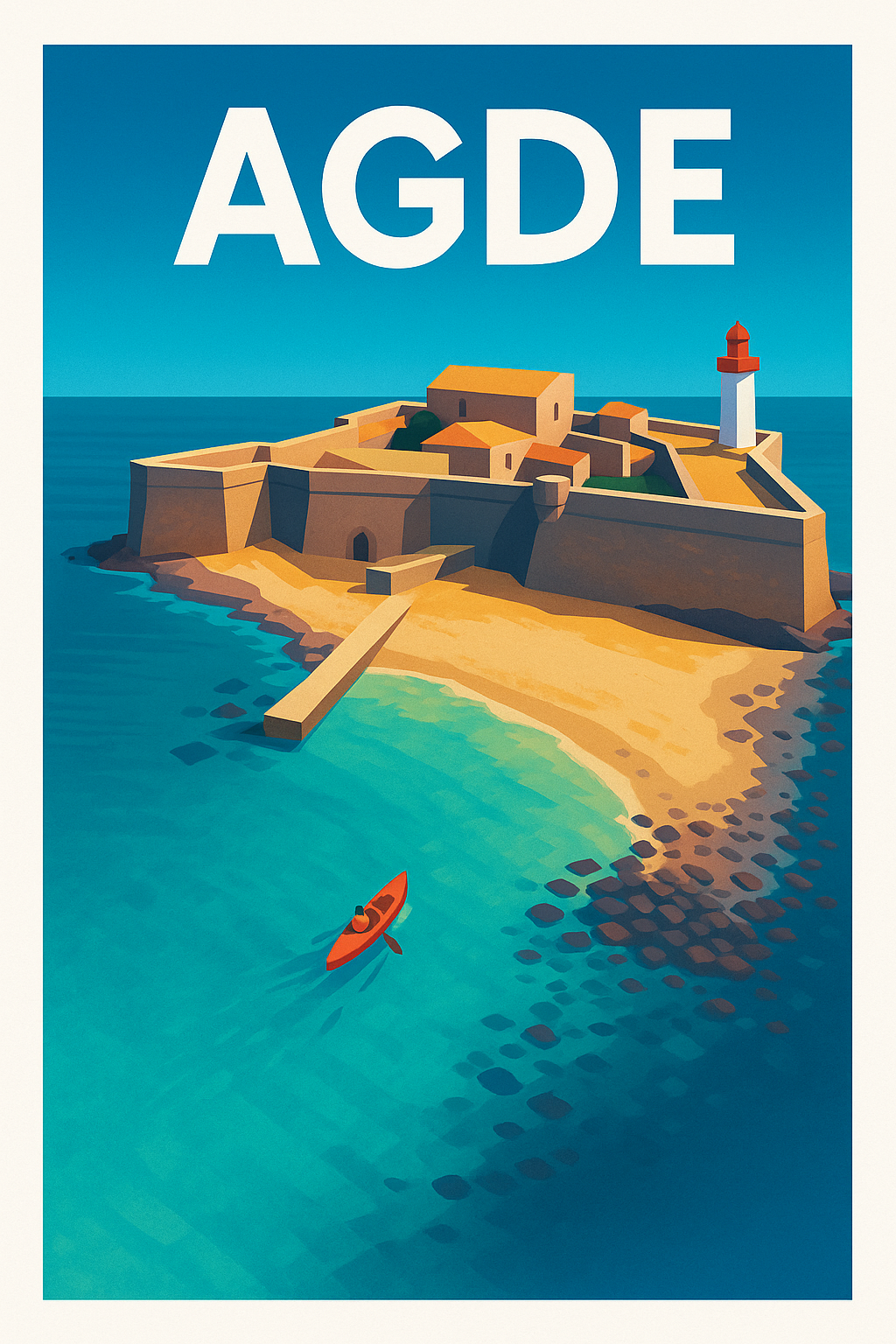 Affiche de Agde - Le charme du Fort Brescou en bord de mer
