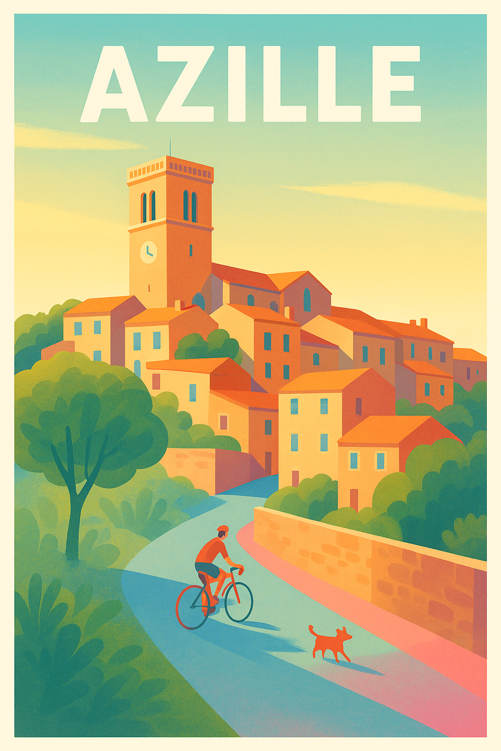 Affiche de Azille - La douceur d'une escapade à vélo