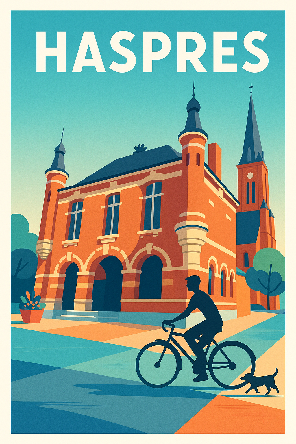 Affiche de Haspres - Charme et sérénité à vélo
