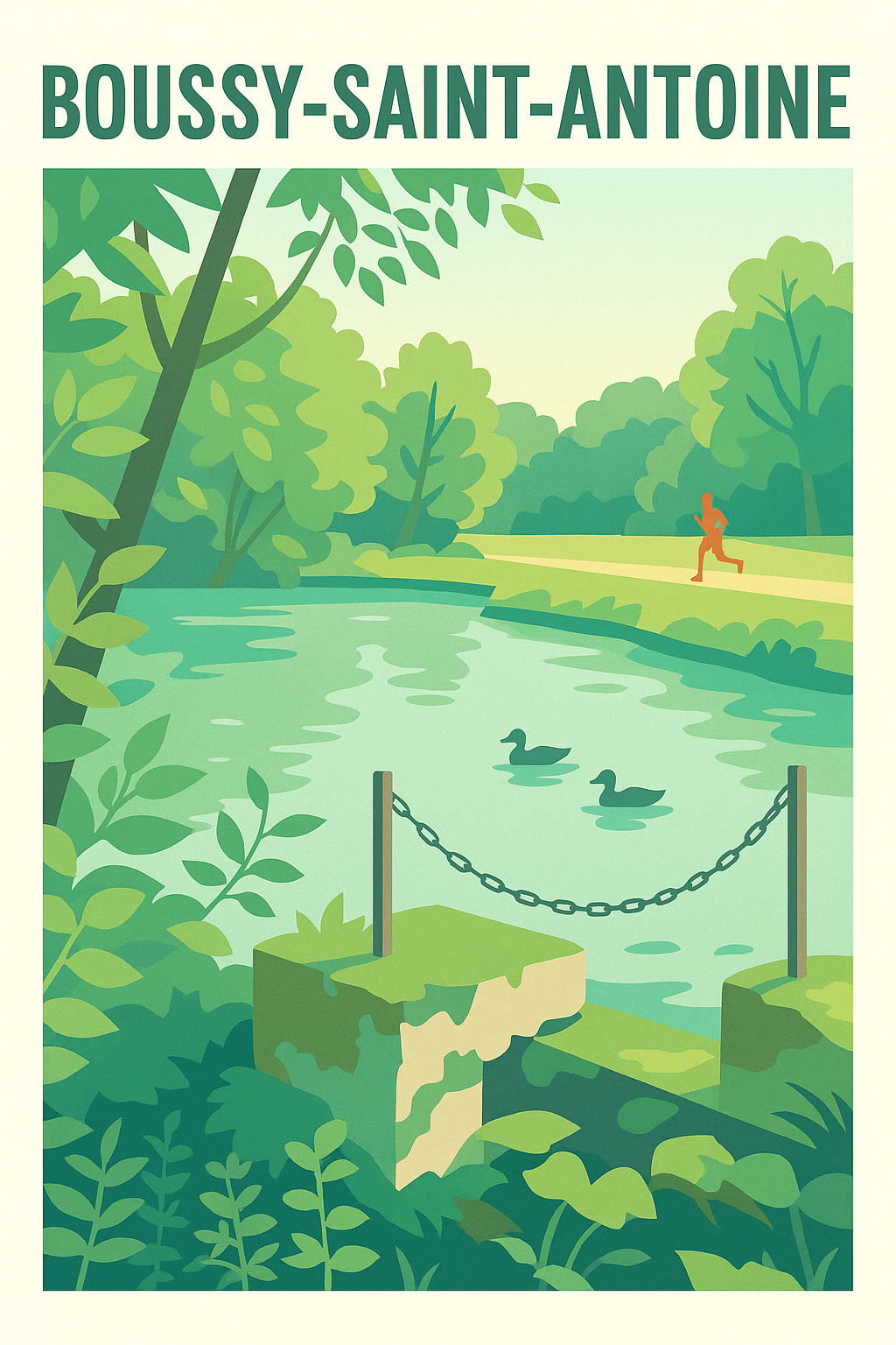 Affiche de Boussy-Saint-Antoine - Harmonie naturelle et sérénité