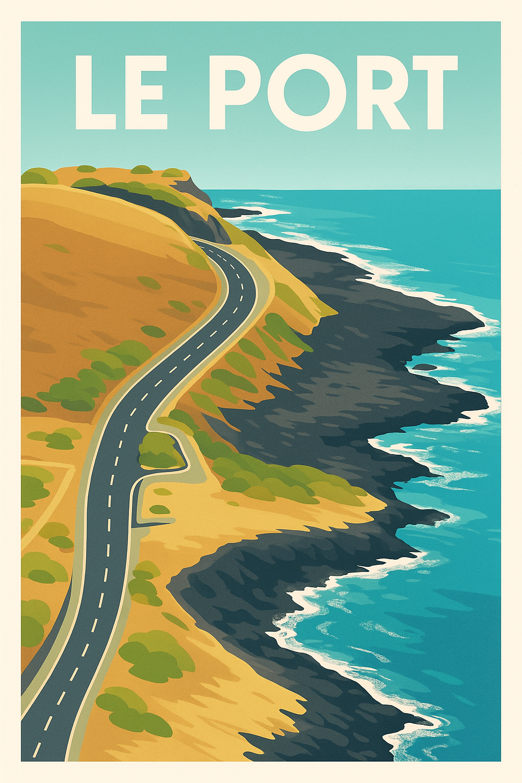 Affiche Le Port — Échappée côtière lumineuse · poster d'art de Le Port