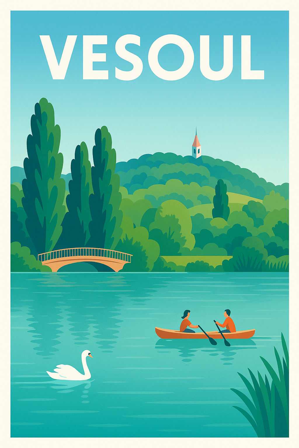 Affiche de Vesoul - Harmonie entre nature et douceur de vivre