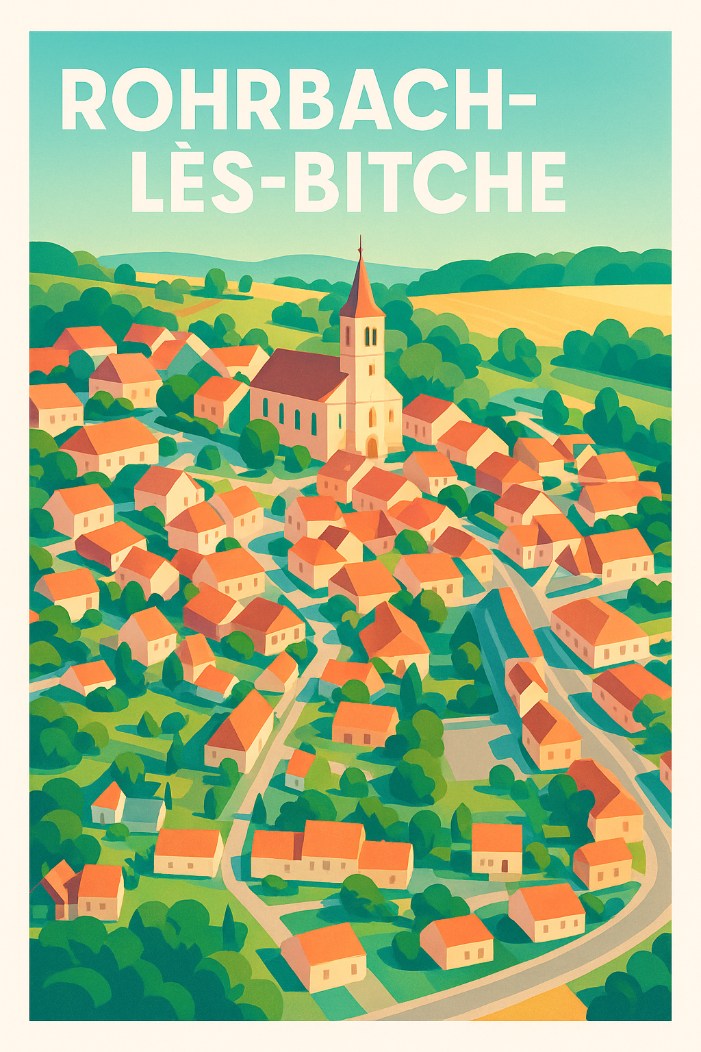 Affiche de Rohrbach-lès-Bitche - Charme et sérénité d'un village d'Alsace Moselle