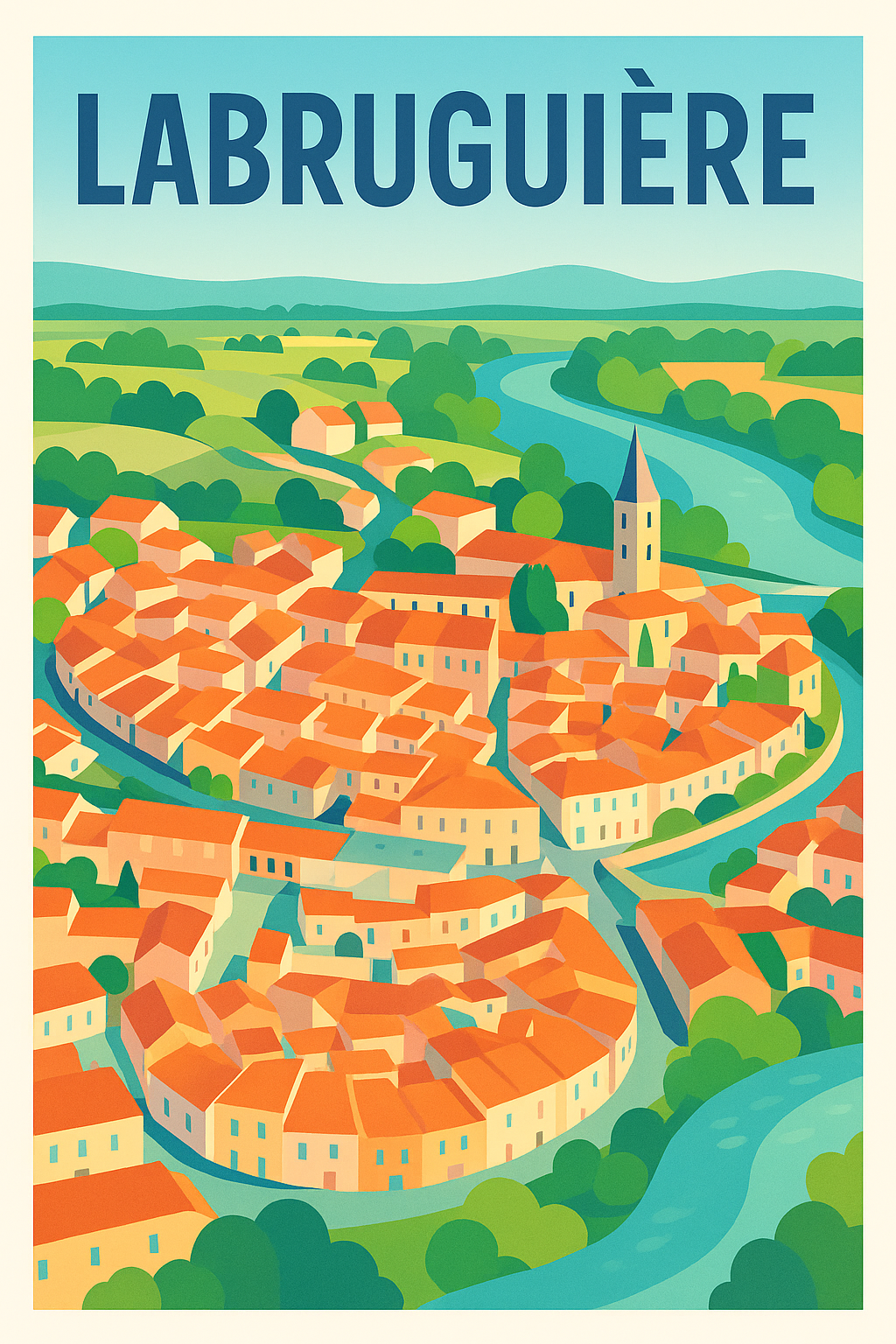 Affiche de Labruguière - Charme et couleurs d'une ville entre nature et histoire