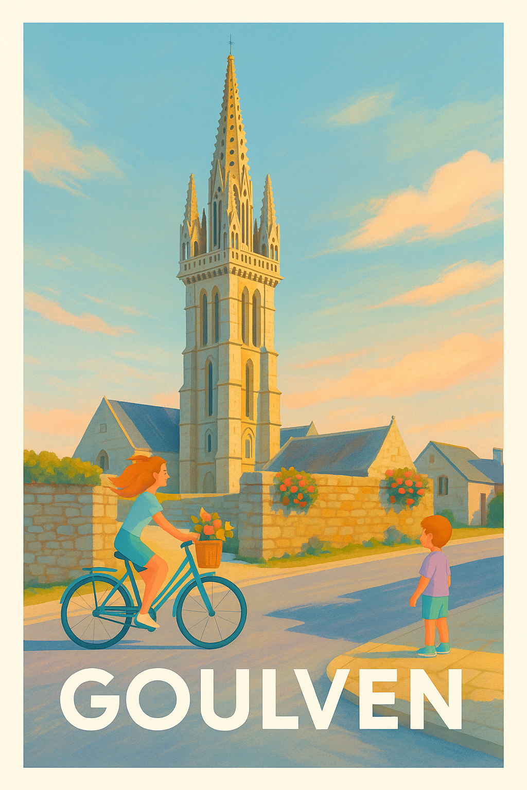 Affiche Goulven — Charme et douceur bretons au fil du temps · poster d'art de Goulven