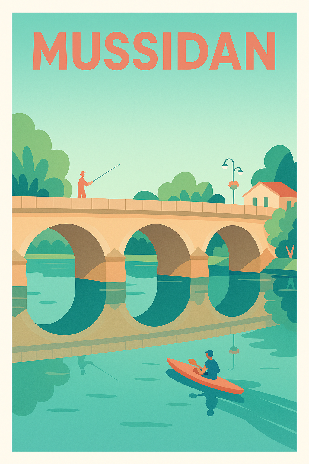 Affiche de Mussidan - Charme et sérénité au fil de l'eau