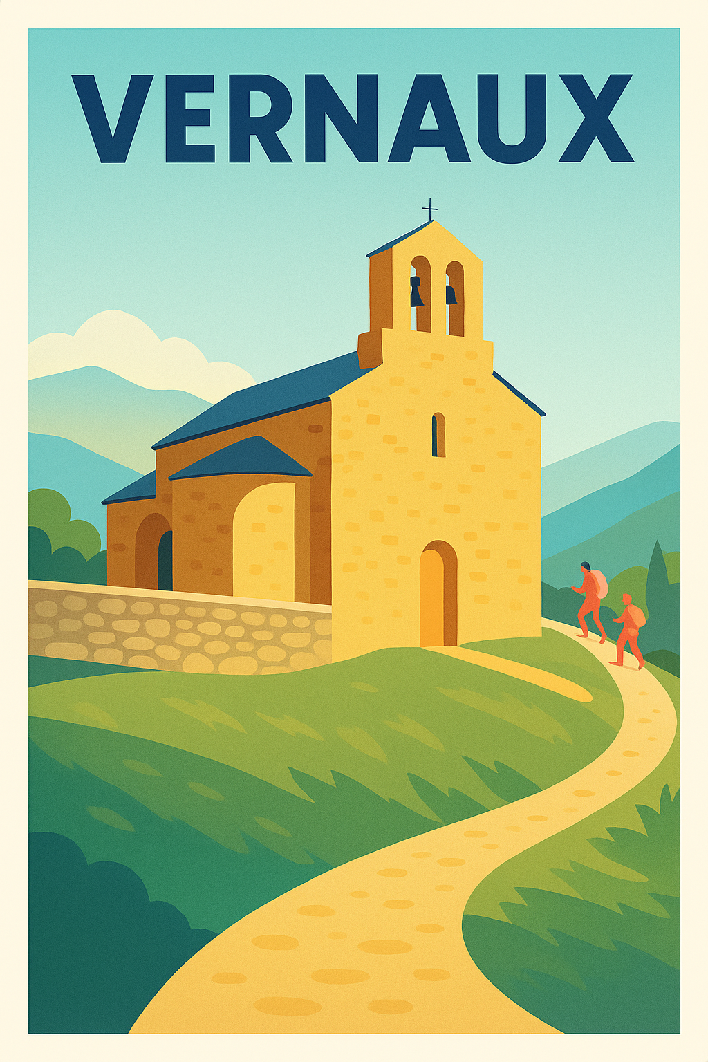 Affiche Vernaux — L'escapade bucolique en montagne · poster d'art de Vernaux