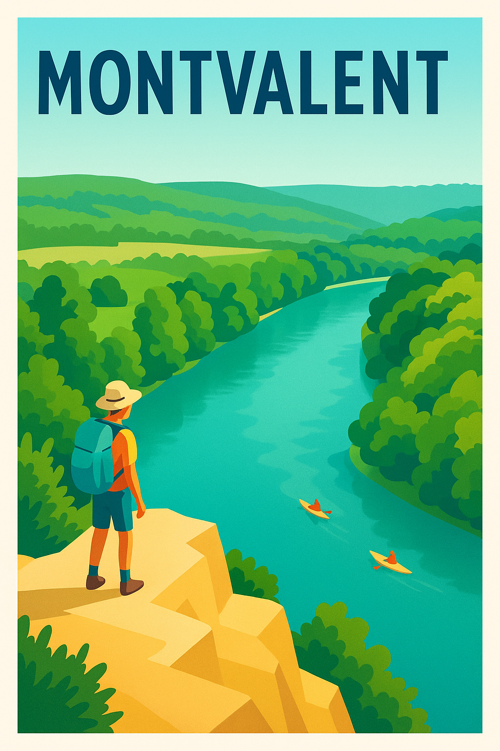 Affiche Montvalent — Évasion au cœur de la nature · poster d'art de Montvalent