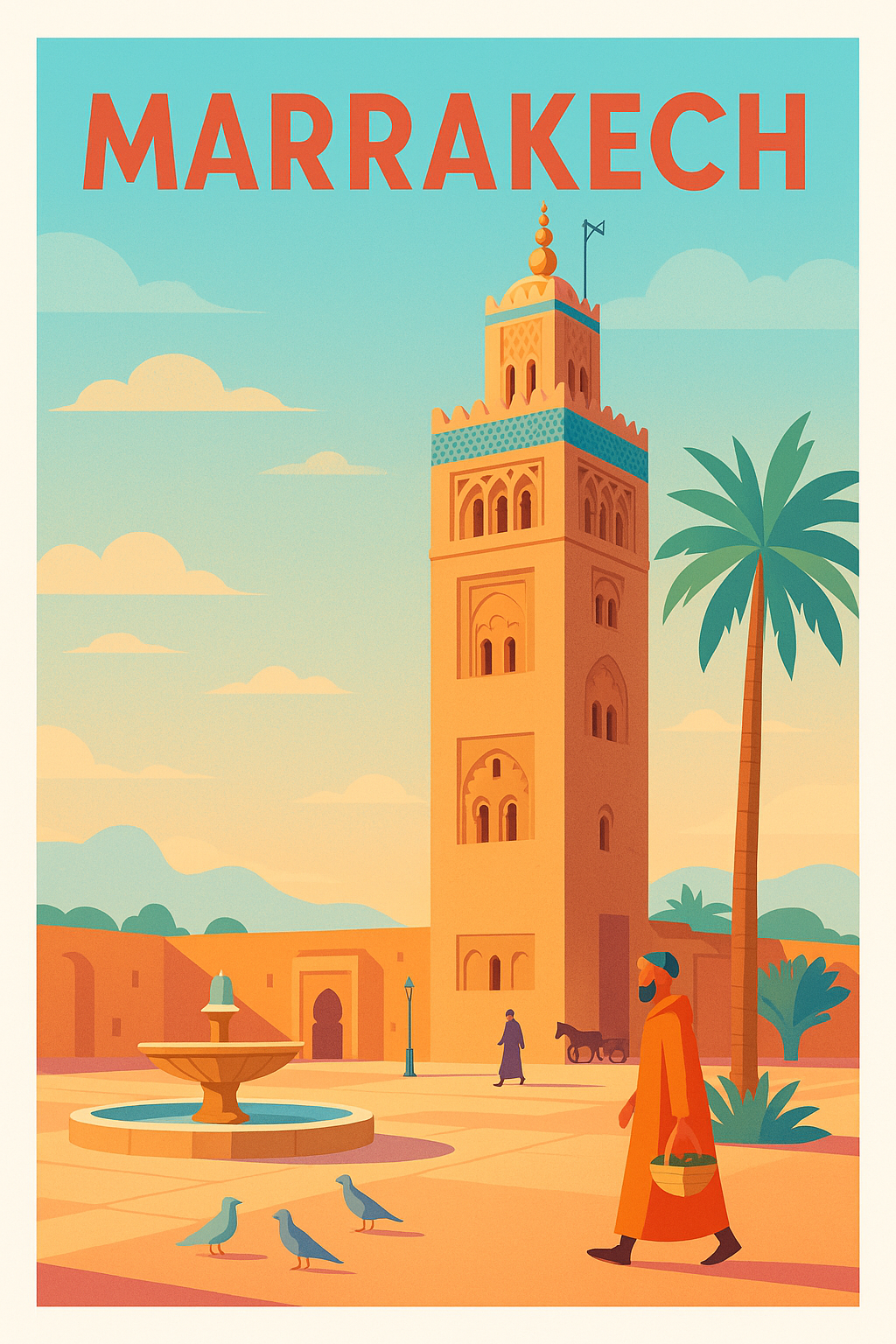 Affiche de Marrakech - L'Esprit Authentique du Maroc