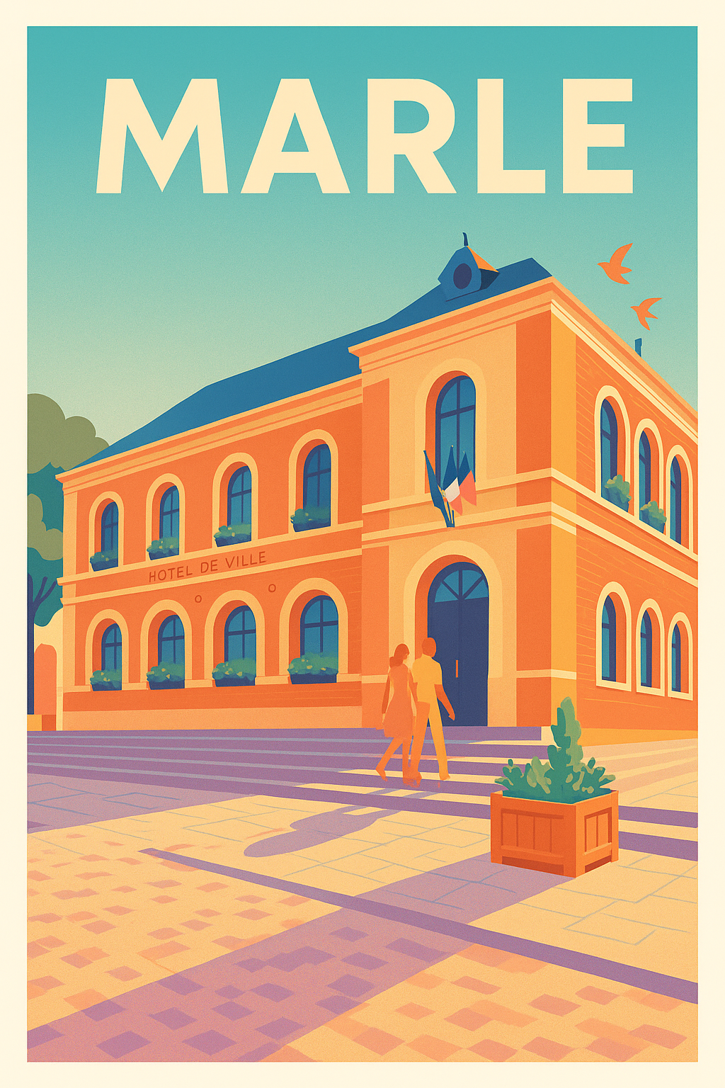 Affiche de Marle - L'élégance intemporelle de l'Hôtel de Ville