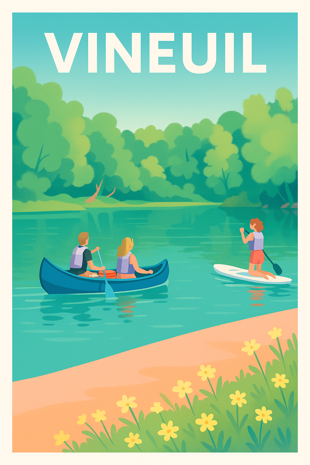 Affiche de Vineuil - Évasion douce au fil de l'eau