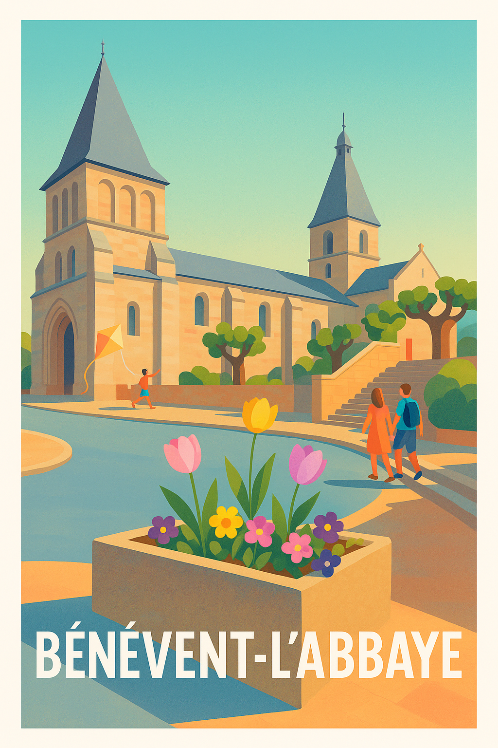 Affiche de Bénévent-l'Abbaye - Une balade bucolique au cœur de l'histoire