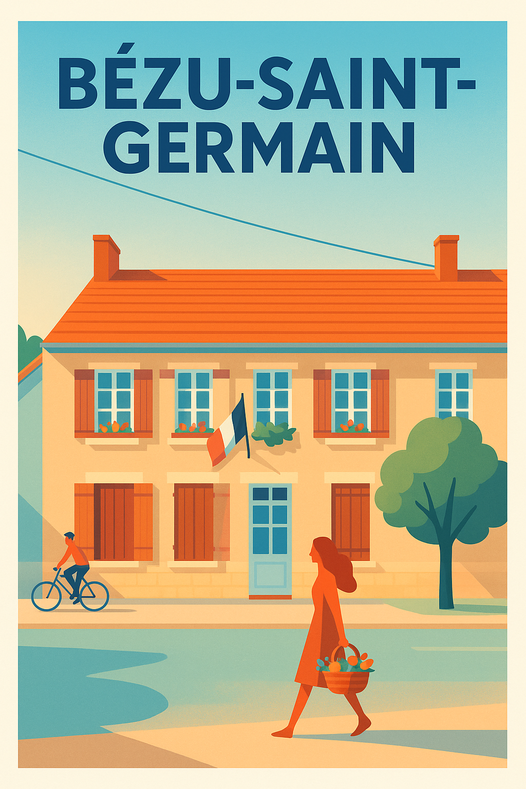 Affiche de Bézu-Saint-Germain - Charme et douceur de la vie villageoise