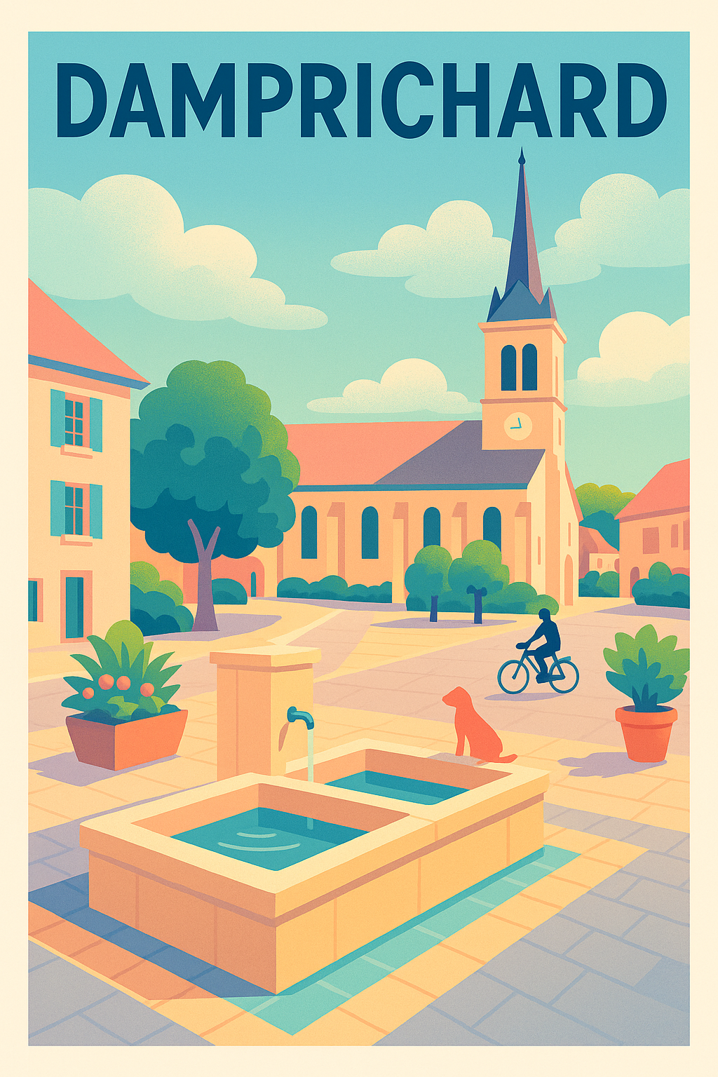 Affiche de Damprichard - Charme et sérénité au cœur du village