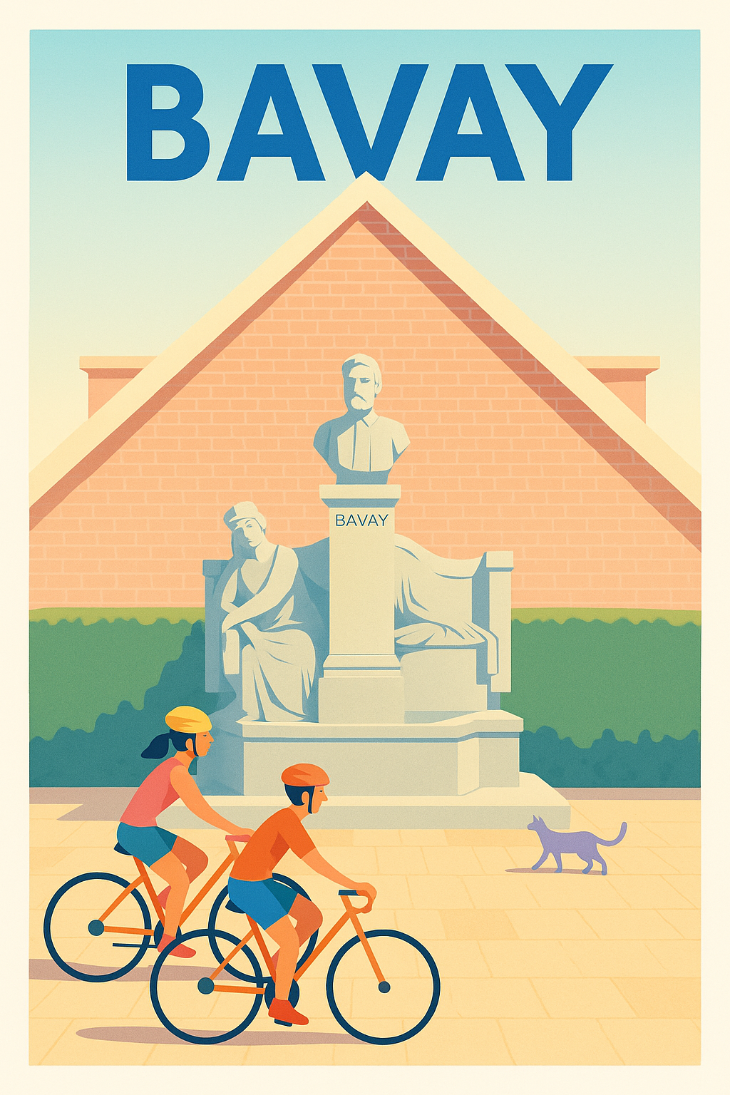 Affiche de Bavay - Découvrez l’élégance historique à vélo